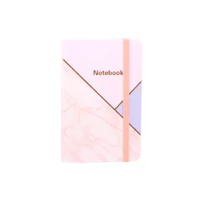   Jegyzetfüzet  A/6 gumis, vonalas, kemény fedelű, Notebook - barackvirág színű