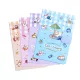A5 formátumú kemény fedeles vonalas mappa, mágnes kapcsos - Cica story mintával 