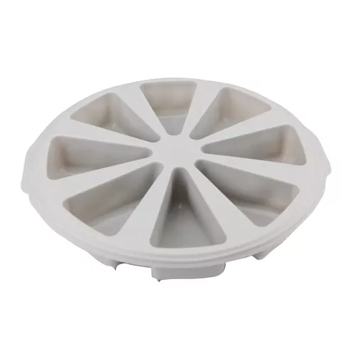 Szilikon muffin sütőforma, szürke színű tortaszelet alakú 8 adagos 28 cm Casasunco