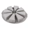 Szilikon muffin sütőforma, szürke színű tortaszelet alakú 8 adagos 28 cm Casasunco