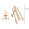 Fa asztali festőállvány 30 cm – mini rajz- és vászontartó