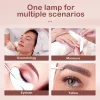 40W állólámpa összecsukható LED félhold alakú smink és manikűr lámpa, 3000K-6000K 5 fényerőszinttel állítható - fekete