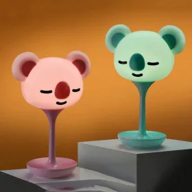 LED Szabályozható éjjeli gyerek lámpa 3W - Zöld koala