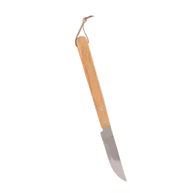   Hosszú nyelű grill kés fa markolattal – rozsdamentes BBQ szeletelő kés 37 cm