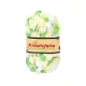 Kreativfalva pomponos kötő- és horgoló fonal – 40 g, menta-sárga-fehér
