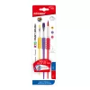 Mötarro gyerek festőecset készlet – 3 db Easy Grip csúszásmentes nyéllel (piros, lila, sárga)