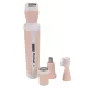 Kemei KM-3024 4 az 1-ben női szőrtelenítő készülék – orrszőr-, szemöldök-, testszőr- és arctisztító fejjel, USB-ről tölthető