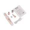 Kemei KM-3024 4 az 1-ben női szőrtelenítő készülék – orrszőr-, szemöldök-, testszőr- és arctisztító fejjel, USB-ről tölthető