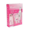 Kemei KM-3024 4 az 1-ben női szőrtelenítő készülék – orrszőr-, szemöldök-, testszőr- és arctisztító fejjel, USB-ről tölthető