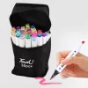 Touch 36 színű alkoholos dupla hegyű marker filctoll készlet fekete hordtáskában