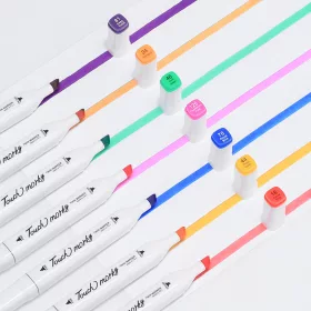   Touch 36 színű alkoholos dupla hegyű marker filctoll készlet fekete hordtáskában