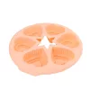 Szilikon muffin sütőforma, barackvirág színű szív alakú 6 adagos 28 cm Casasunco