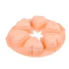 Szilikon muffin sütőforma, barackvirág színű szív alakú 6 adagos 28 cm Casasunco