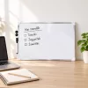 Kétoldalas mágneses írótábla 20×30 cm – fehér/fekete felület, alumínium kerettel