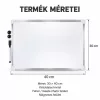 Kétoldalas mágneses írótábla 30×40 cm – fehér/fekete felület, alumínium kerettel