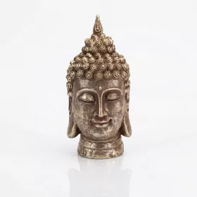   Buddha fej dekoráció 17 × 15 × 31 cm – spirituális lakásdekoráció, antik hatású szobor