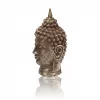 Buddha fej dekoráció 17 × 15 × 31 cm – spirituális lakásdekoráció, antik hatású szobor