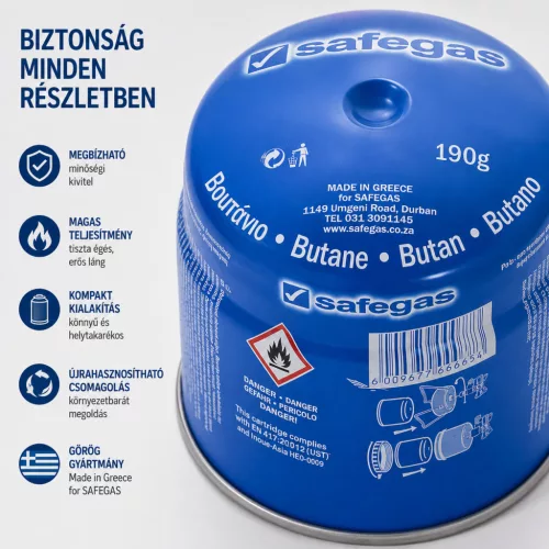 Safegas butángáz patron 190 g – kempingfőzőkhöz