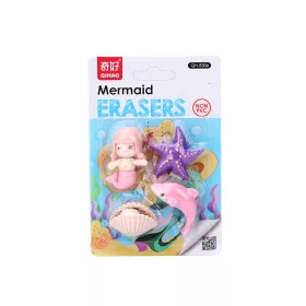   Mermaid Erasers - Sellős radír - 4 darab radír egy csomagban