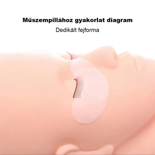 Gyakorló babafej műszempillához, Cserélhető szempillák