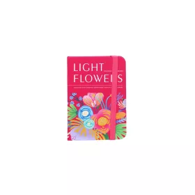 A6 Light Flowers vonalas jegyzet, keményfedeles - ciklámen