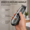 Bomei BM -028 professzionális hajvágó gép – vezeték nélküli trimmer LCD kijelzővel, ezüst kivitel