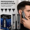 Bomei BM-028 professzionális hajvágó gép – vezeték nélküli trimmer LCD kijelzővel, fekete