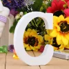 Fa dekoráció 11cm fehér - C / betűk