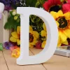 Fa dekoráció 11cm fehér - D / betűk