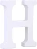 Fa dekoráció 11cm fehér - H / betűk