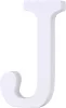 Fa dekoráció 11cm fehér - J / betűk