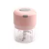 Mini USB tölthető elektromos fokhagyma és zöldségaprító 250ml - Rózsaszín