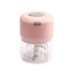   Mini USB tölthető elektromos fokhagyma és zöldségaprító 250ml - Rózsaszín