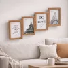 Barna többképes képkeret 20 × 54 cm – 4 db 10 × 15 cm fotóhoz, fa hatású faliképkeret