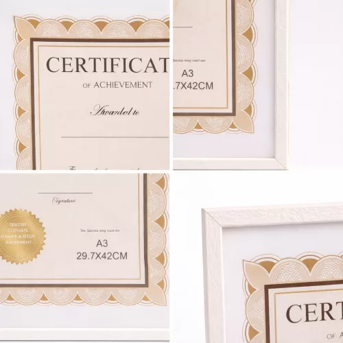 A3 méretű sötét szürke képkeret – elegáns oklevél- és poszterkeret 29,7 × 42 cm