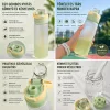 550 ml-es szívószálas sport kulacs – BPA-mentes ivópalack, zöld-sárga