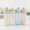 550 ml-es szívószálas sport kulacs – BPA-mentes ivópalack, kék-fehér