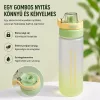 550 ml-es szívószálas sport kulacs – BPA-mentes ivópalack, fehér-bézs