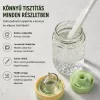 550 ml-es szívószálas sport kulacs – BPA-mentes ivópalack, fehér-bézs