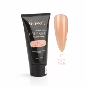   SINTARIO Poly Gel 11 Light Nude – világos nude árnyalatú építő zselé körömhosszabbításhoz, HEMA & TPO mentes