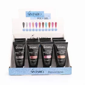   SINTARIO Professzionális Poly Gel Körömépítéshez – 07 Amber Sparkle | HEMA & TPO mentes UV/LED műköröm építő zselé 30ml