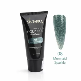   SINTARIO Professzionális Poly Gel Körömépítéshez – 08 Mermaid Sparkle | HEMA & TPO mentes UV/LED műköröm építő zselé 30ml