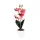 Mű orchidea virágtartóban, élethű - kétszálas - 28 cm - rózsaszín
