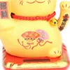Napenergiával Működő Arany Maneki Neko Integető cica
