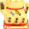 Napenergiával Működő Arany Maneki Neko Integető cica