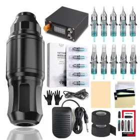 TB1008SET fekete tetováló készlet - SOLONG 12V