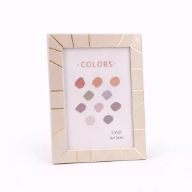   Elegáns képkeret 13×17 cm – 9×13 cm fotóhoz, arany csíkos díszítéssel