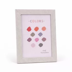  Modern képkeret 18,5×23,5 cm – 15×25 cm fotóhoz, világosszürke kőhatású kivitelben
