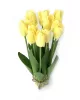 Tulipán csokor élethű növény, 12 szálas – Sárga
