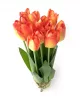 Tulipán csokor élethű növény, 12 szálas – Narancssárga